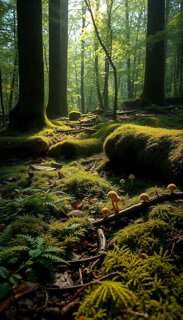 iPhone Spectacular AI Spring Forest Floor Luxury Background Royalty-Free Image